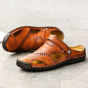 Luxury Designer Genuine Leather Men Slippers - Sandals On 