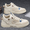 Luxury Designer Leather Platform Men Sneakers - Khaki 2260 /