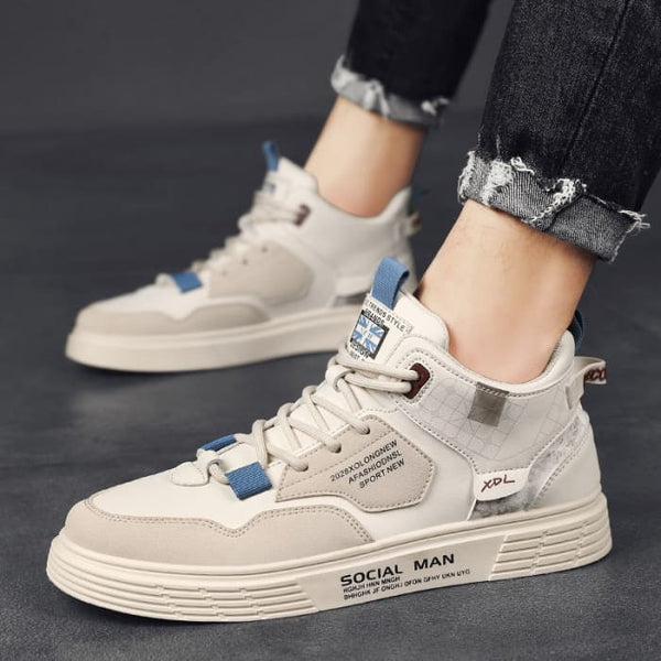 Luxury Designer Leather Platform Men Sneakers - Sneaker