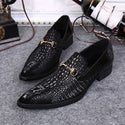 Luxury Fiber Men Pointed Dress Shoes - Black 3 / 45 - Men 