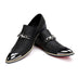 Luxury Fiber Men Pointed Dress Shoes - Black 4 / 41 - Men 