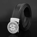 Luxury Genuine Leather Rhinestone Metal Rotatable Men Belt -