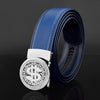 Luxury Genuine Leather Rhinestone Metal Rotatable Men Belt -