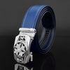 Luxury Genuine Leather Rhinestone Metal Rotatable Men Belt -