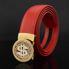 Luxury Genuine Leather Rhinestone Metal Rotatable Men Belt -