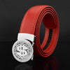 Luxury Genuine Leather Rhinestone Metal Rotatable Men Belt -