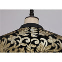 Luxury Golden Floral Embroidery Men Long Blazer - On sale 