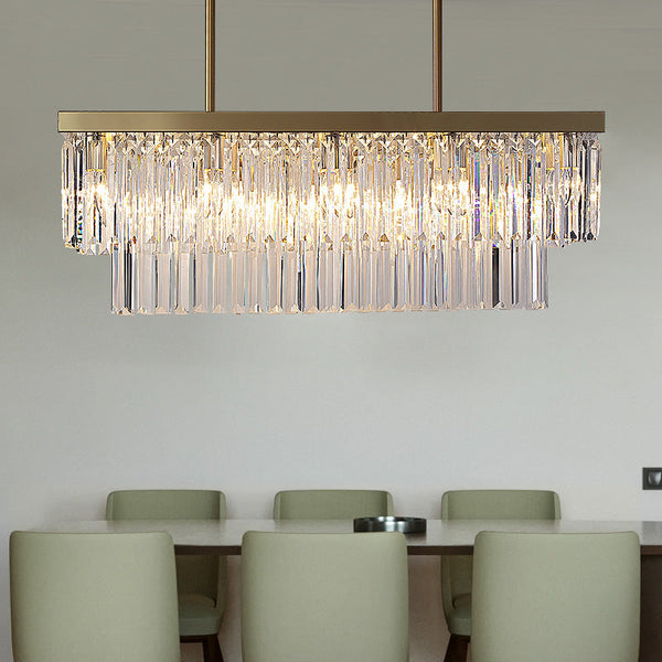 Luxury Modern Rectangle Dining Room Chandelier - Chandeliers