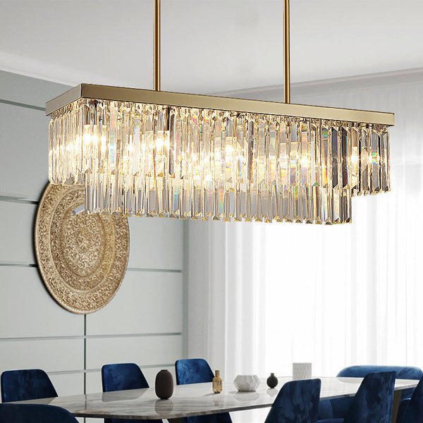 Luxury Modern Rectangle Dining Room Chandelier - Chandeliers