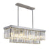 Luxury Modern Rectangle Dining Room Chandelier - Chrome / 