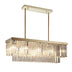 Luxury Modern Rectangle Dining Room Chandelier - Gold / Warm