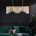 Luxury Postmodern Golden Copper Crystal Chandelier - 