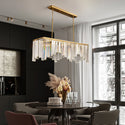 Luxury Postmodern Golden Copper Crystal Chandelier - 