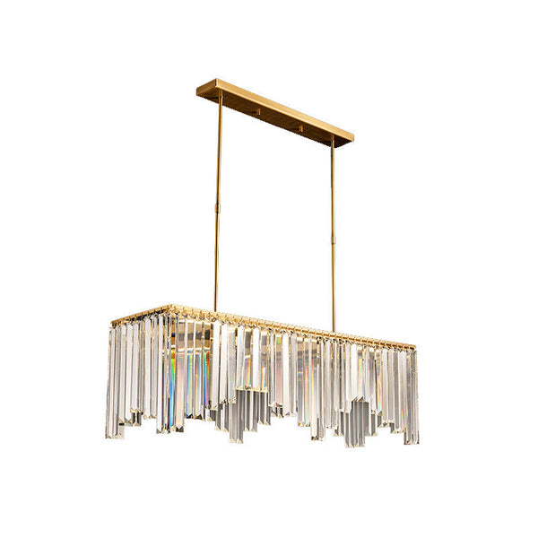 Luxury Postmodern Golden Copper Crystal Chandelier - 