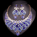 Luxury Rhinestone Crystal Statement Bridal Jewelry Set - 2 