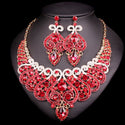 Luxury Rhinestone Crystal Statement Bridal Jewelry Set - 2 