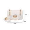 Luxury Rhombic Crossbody Designer Women Handbags - White - 