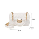 Luxury Rhombic Crossbody Designer Women Handbags - White - 