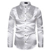 Luxury Sequin Glitter Flower Lapel Men Blazer - White Shirt 