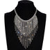 Luxury Sparkling Rhinestone Tassel Claw Chain Pendant Women 