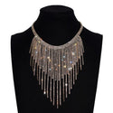 Luxury Sparkling Rhinestone Tassel Claw Chain Pendant Women 