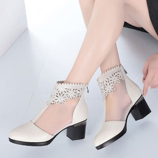 Mesh Genuine Leather Breathable Cool Women Shoes - On sale 