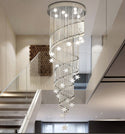 Modern Moon And Star Spiral Shape Crystal Chandelier - 