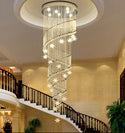 Modern Moon And Star Spiral Shape Crystal Chandelier - 