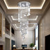 Modern Moon And Star Spiral Shape Crystal Chandelier - Cold 