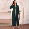 Moroccan Women Kaftan Abaya - Dark Green / L - On sale Free 