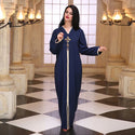 Moroccan Women Kaftan Abaya - Royal blue / XXL - On sale 