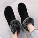 Natural Fur Genuine Leather Women Ankle Boots - Shoes On 