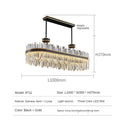 Oval Design Luxury Modern Crystal Chandelier - L100cm x 