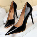 Patent Leather Sexy Women Wedding High Heels - On sale Free 