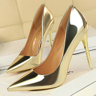 Patent Leather Sexy Women Wedding High Heels - On sale Free 