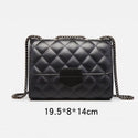 Pu Leather Crossbody Luxury Rhombus Chain Party Totes - 