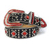 Rhinestone Diamond Waistband Unisex Belts - Black-Red / 