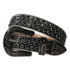 Rhinestone Diamond Waistband Unisex Belts - Dark-Black / 