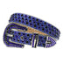 Rhinestone Diamond Waistband Unisex Belts - Navy-Blue / 