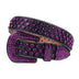 Rhinestone Diamond Waistband Unisex Belts - Purple-Diamond /