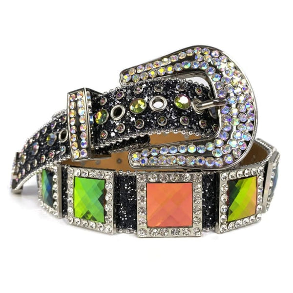 Rhinestone Diamond Waistband Unisex Belts - Women On sale 