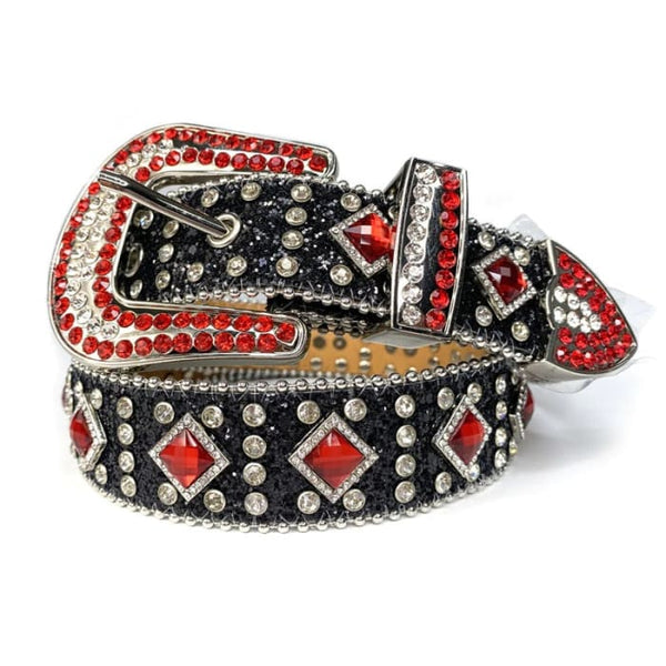 Rhinestone Diamond Waistband Unisex Belts - Women On sale 