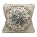 Royal Elegant Chenille Fabric Jacquard Embroidered Cushion 