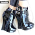 Sexy Fetish Wedge Women 7-Inch Extreme High Heel Boots - 