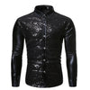 Shiny Sequin Glitter Plaid Tuxedo Men Blazer - Black Shirt /