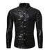 Shiny Sequin Glitter Plaid Tuxedo Men Blazer - Black Shirt /