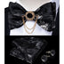 Silk Jacquard Woven Bowtie Hanky Brooch Pin Set - 