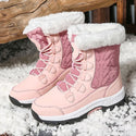 Soft Suede Leather Fleece Warm Wool Women Winter Boots - On 