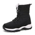 Soft Suede Leather Fleece Warm Wool Women Winter Boots - 