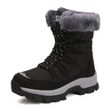 Soft Suede Leather Fleece Warm Wool Women Winter Boots - 